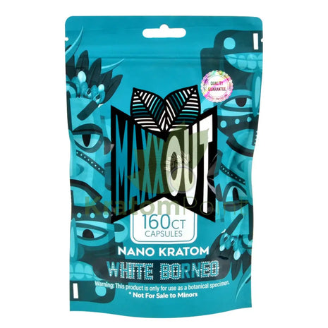Pain Out (Maxx Out) Kratom Capsules 160Ct White Borneo Pain Out