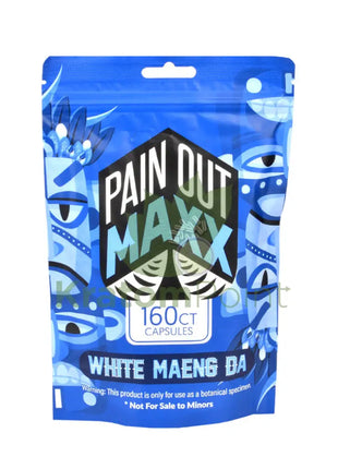 Pain Out Kratom Capsules 160count White Maeng Da