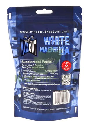 Pain Out (Maxx Out) Kratom Capsules 160ct White Maeng Da pain out