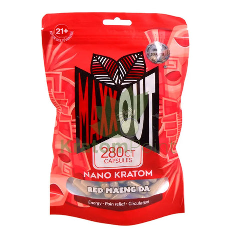 Pain Out (Maxx Out) Kratom Capsules 280ct Red Maeng Da - pain out