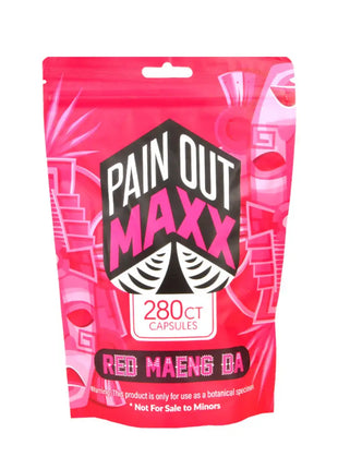 Pain Out Kratom 280 count capsules Red Maeng Da