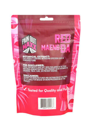 Pain Out Kratom 280 count capsules Red Maeng Da-back