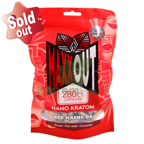 Pain Out (Maxx Out) Kratom Capsules 280ct Red Maeng Da - pain out