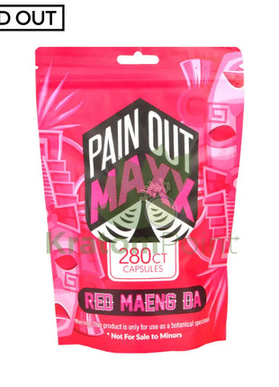 Pain Out Kratom 280 count capsules Red Maeng Da