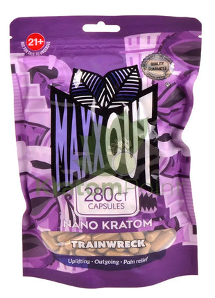 Pain Out (Maxx Out) Kratom Capsules 280ct Train Wreck - pain out