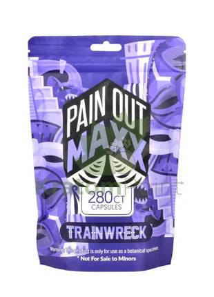 Pain Out Kratom 280 count capsules Train Wreck
