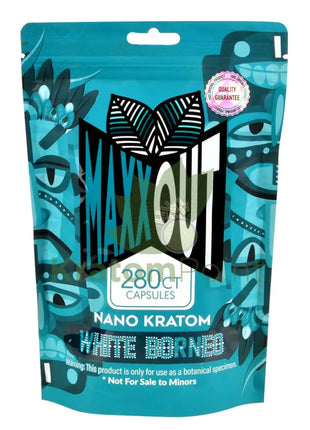 Pain Out (Maxx Out) Kratom Capsules 280Ct White Borneo Pain Out