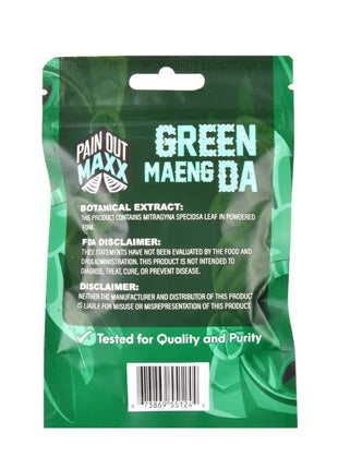 Pain Out Kratom Capsules 40Ct Green Maeng Da Pain Out-back