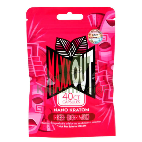 Pain Out (Maxx Out) Kratom Capsules 40Ct Red Borneo Pain Out
