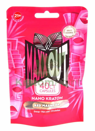 Pain Out (Maxx Out) Kratom Capsules 40ct Red Maeng Da pain out