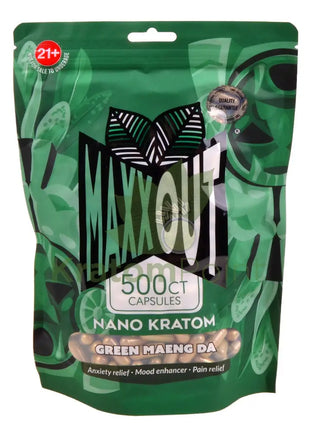 Pain Out (Maxx Out) Kratom Capsules 500ct Green Maeng Da - pain out