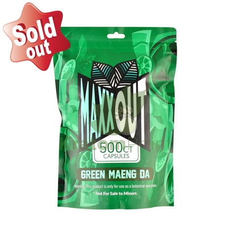 Pain Out (Maxx Out) Kratom Capsules 500Ct Green Maeng Da Pain Out