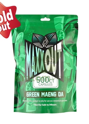Pain Out (Maxx Out) Kratom Capsules 500Ct Green Maeng Da Pain Out