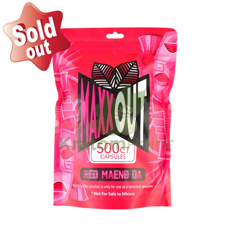 Pain Out (Maxx Out) Kratom Capsules 500Ct Red Maeng Da Pain Out