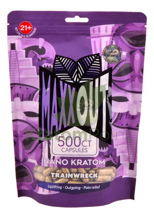 Pain Out (Maxx Out) Kratom Capsules 500ct Train Wreck - pain out