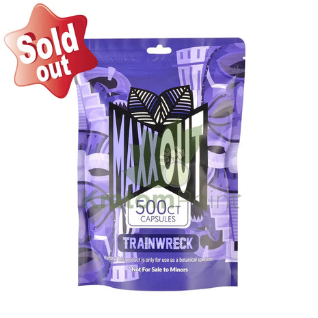 Pain Out (Maxx Out) Kratom Capsules 500Ct Train Wreck Pain Out