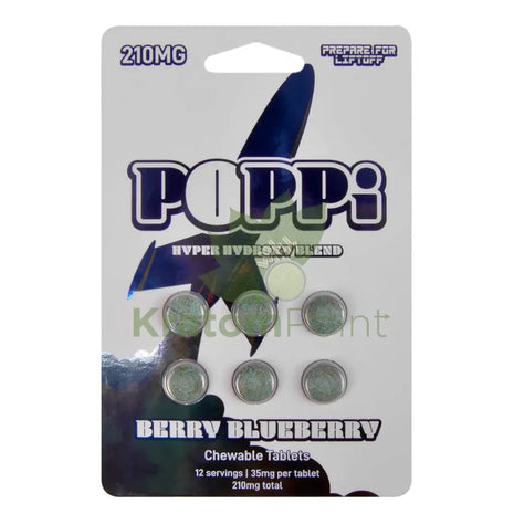 POPPi Hyper Hydroxy Blend 35mg Berry Blueberry Tablets 6 count Hydroxy