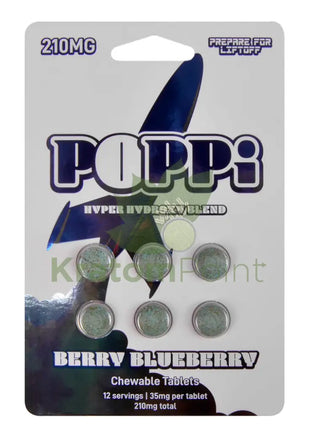 POPPi Hyper Hydroxy Blend 35mg Berry Blueberry Tablets 6 count Hydroxy