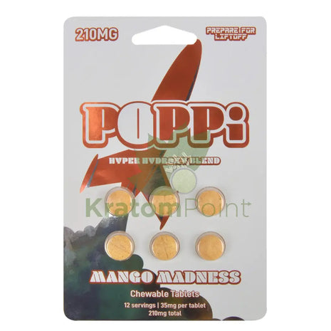 POPPi Hyper Hydroxy Blend 35mg Mango Madness Tablets 6 count Hydroxy