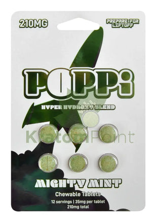 POPPi Hyper Hydroxy Blend 35mg Mighty Mint Tablets 6 count Hydroxy