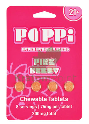 POPPi Hyper Hydroxy Blend 75mg Pink Berry Tablets 4 count Hydroxy
