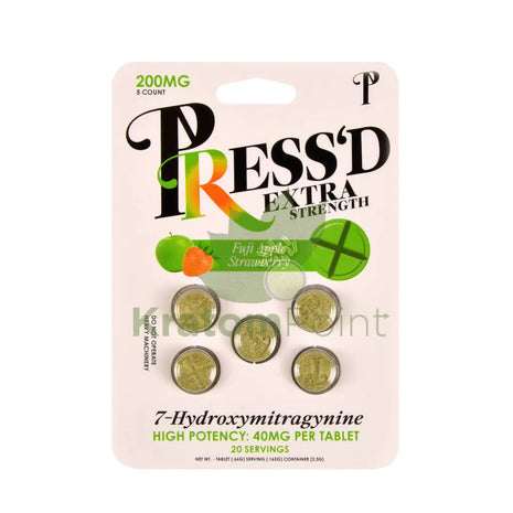 Press’d 7 OH Extra Strength Fuji Apple Strawberry Tablets 5ct Hydroxy