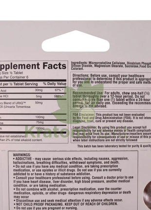 Press’d Botanicals 300mg Uriq Complex Blue Razz Tablets 3ct Cats claw