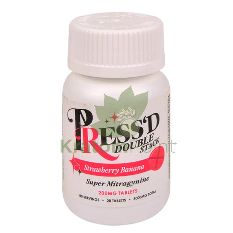 Press’d Double Stack Strawberry Banana Super MIT Tablets 20 count - kratom extract