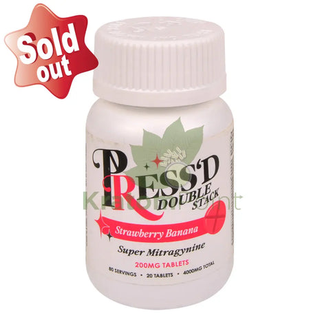 Press’d Double Stack Strawberry Banana Super MIT Tablets 20 count - kratom extract
