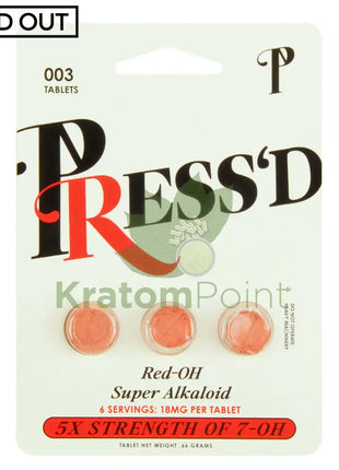 Press’d Kratom 3 Tablets (Red)
