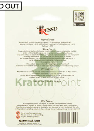 Press’d Kratom 3 Tablets (Red)