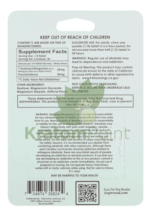 Press’d Super Hulk Kratom Green Apple 7-OH + Pseudo 5 Tablets Hydroxy