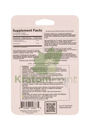 Press’d Super Hulk Kratom Melon Slush 7 OH + Pseudo 5 Tablets Hydroxy