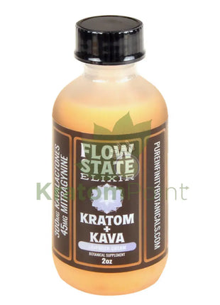 Pure Infinity Botanicals Flow State Elixir Lavender Cream Kratom + Kava 2oz shot Kava & Kratom