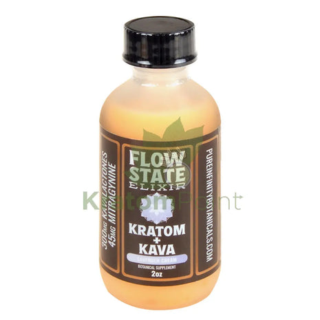 Pure Infinity Botanicals Flow State Elixir Lavender Cream Kratom + Kava 2oz shot Kava & Kratom