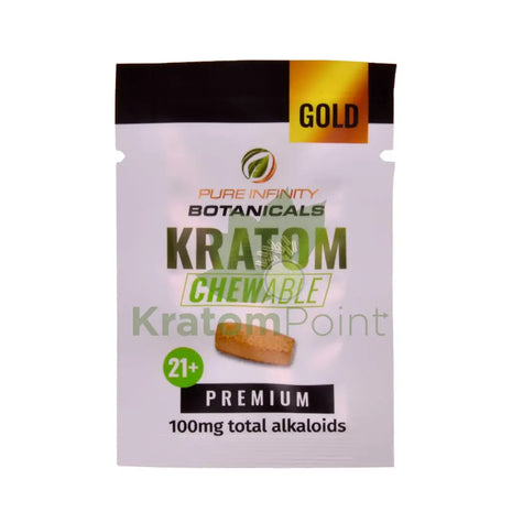 Pure Infinity Botanicals Gold Chewable Kratom Tablets 1 count