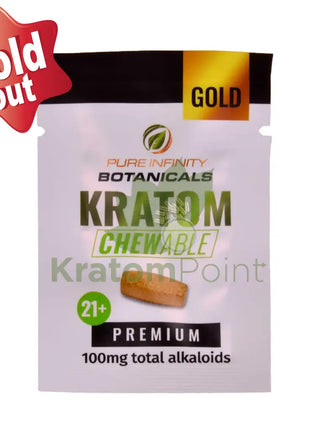 Pure Infinity Botanicals Gold Chewable Kratom Tablets 1 count