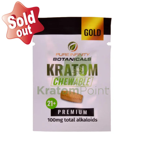 Pure Infinity Botanicals Gold Chewable Kratom Tablets 1 count