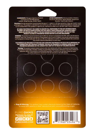 Pure OHMS Black High Potency 7-Hydroxy tablet 30mg 6 count Hydroxy