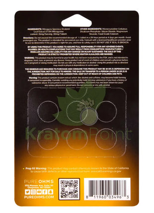 Pure OHMS Black High Potency 7-Hydroxy tablet 30mg 6 count Hydroxy