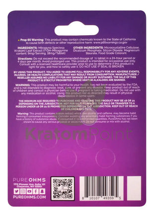Pure OHMS Sweet Grape 7-Hydroxy tablet 18mg 4 count Hydroxy