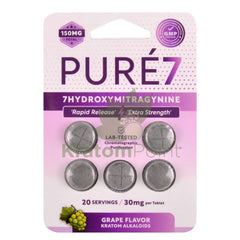 Pure7 Grape Rapid Release and Extra Strength 7-Hydroxy Tablets 5 count Hydroxy