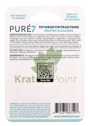 Pure7 Strawberry Rapid Release and Extra Strength 7-Hydroxy Tablets 5 count Hydroxy
