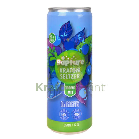 Rapture Kratom Seltzer 100mg MIT Blueberry 12oz can