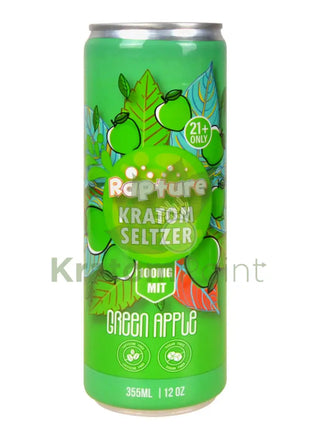 Rapture Kratom Seltzer 100mg MIT Green Apple 12oz can