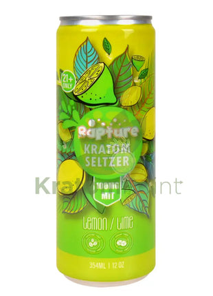 Rapture Kratom Seltzer 100mg MIT Lemon Lime 12oz can