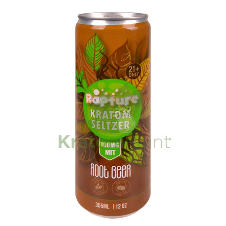 Rapture Kratom Seltzer 100mg MIT Root Beer 12oz can