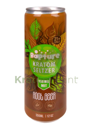 Rapture Kratom Seltzer 100mg MIT Root Beer 12oz can