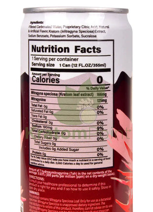 Rapture Kratom Seltzer 125mg MIT Cherry Float 12oz can
