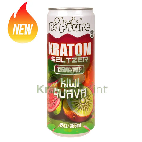 Rapture Kratom Seltzer 125mg MIT Kiwi Guava 12oz can